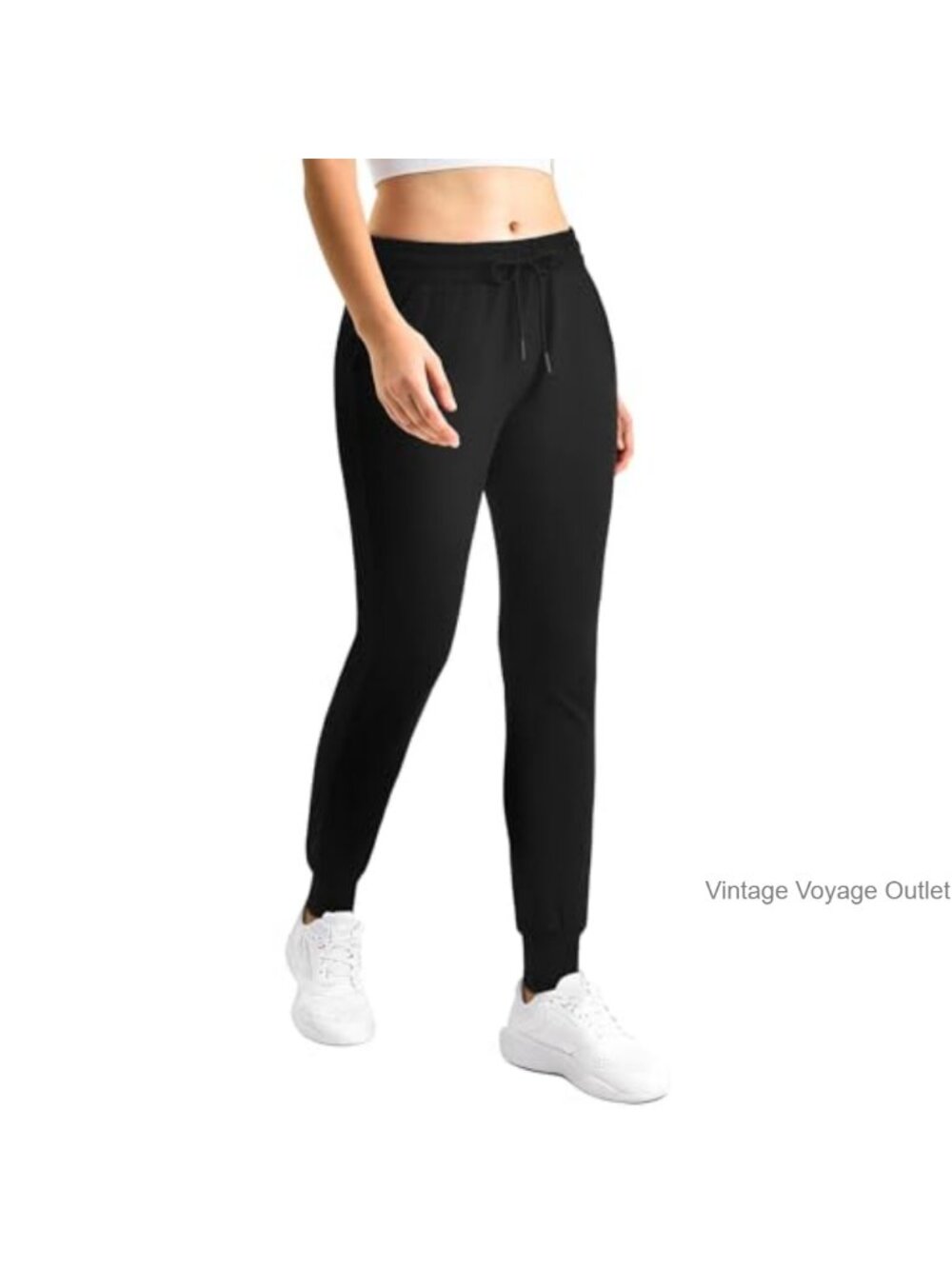 Womens Joggers Sweatpants 4-Way Stretch Polyester-Spandex Pockets Athletic